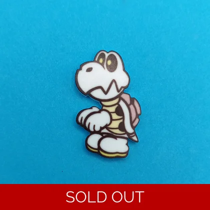 Paper Mario - Dry Bones pin badge - Super Mario